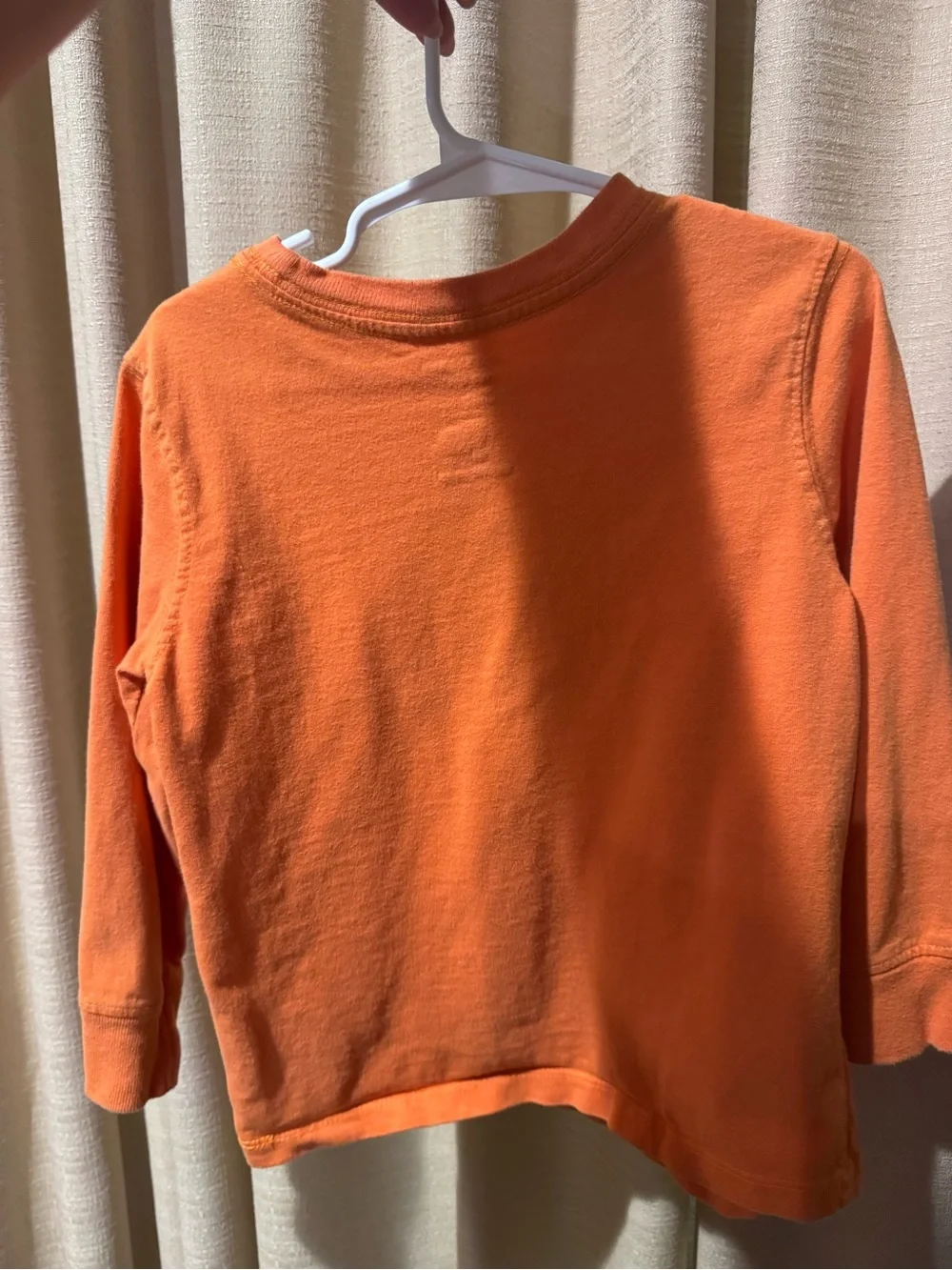 Old Navy Orange Long-Sleeve Shirt with Turkey Appliqué